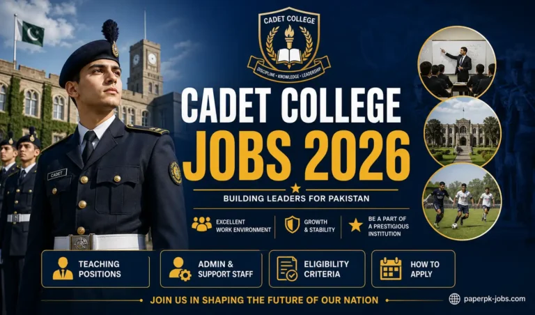 Cadet College Jobs 2026: Golden Opportunities to Apply Online
